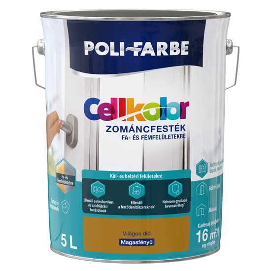 Poli-Farbe Cellkolor mf. zománcfesték világos dió 5L