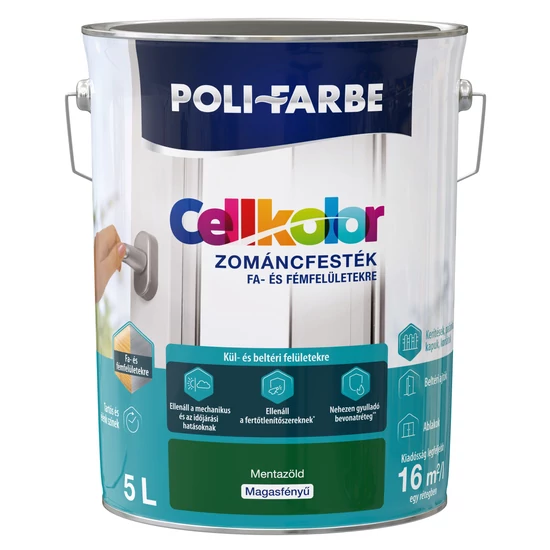 Poli-Farbe Cellkolor mf. zománcfesték mentazöld 5L