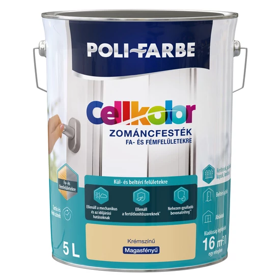 Poli-Farbe Cellkolor mf. zománcfesték krémszínű 5L