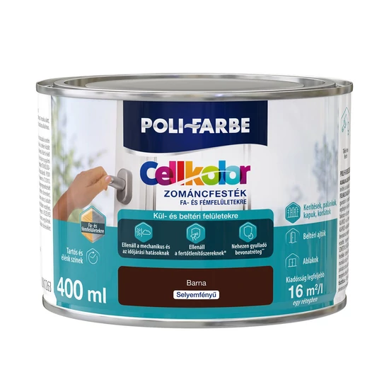 Poli-Farbe Cellkolor sf. zománcfesték barna 0,4L
