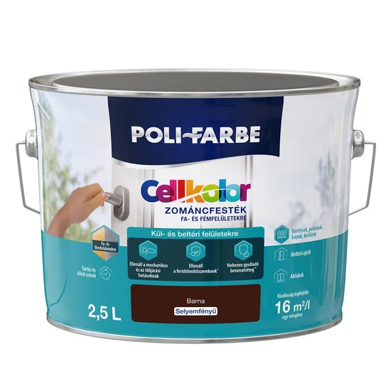 Poli-Farbe Cellkolor sf. zománcfesték barna 2,5L
