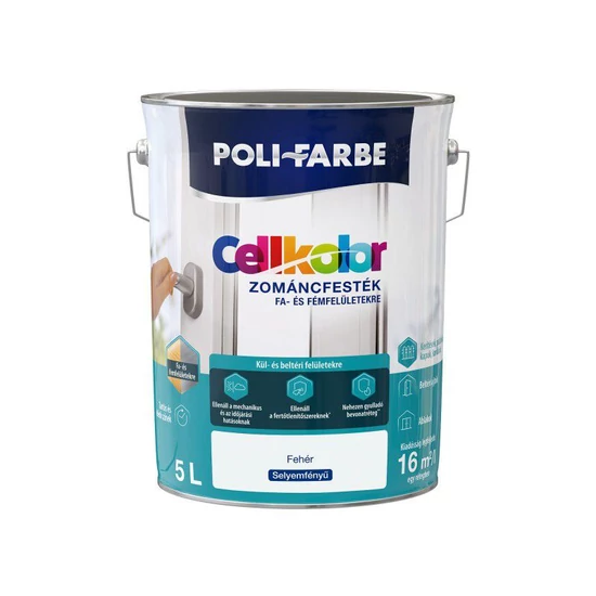Poli-Farbe Cellkolor sf. zománcfesték fehér 5L