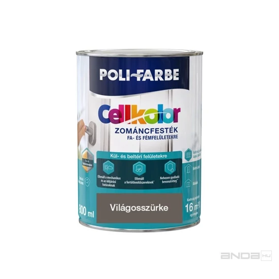 Poli-Farbe Cellkolor mf. zománcfesték világosszürke 0,8L