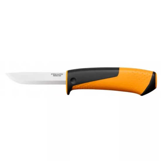 Fiskars Hardware általános kés, tokba épített élezővel
