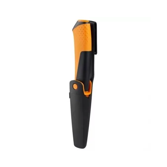 Fiskars Hardware kés famunkákhoz, tokba épített élezővel