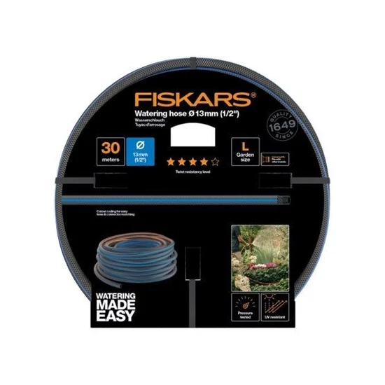 Fiskars Comfort locsolótömlő 13mm-es 1/2" 30m