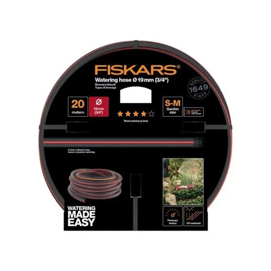 Fiskars Comfort locsolótömlő 19mm-es 3/4" 20m