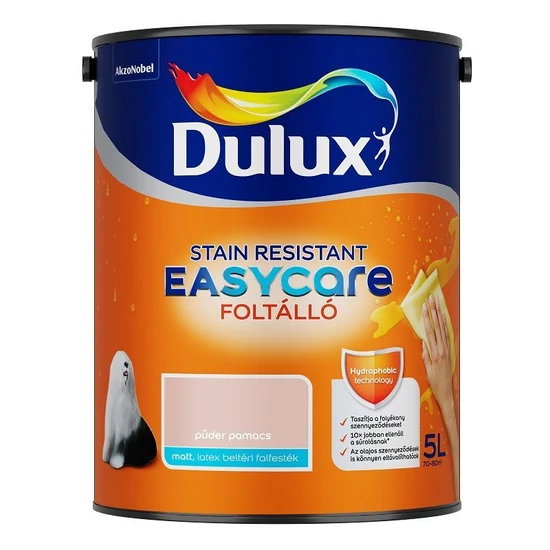 Dulux EasyCare foltálló falfesték púder pamacs 5L