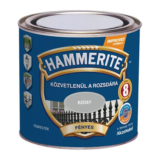 Hammerite fémfesték fényes ezüst 0,25L