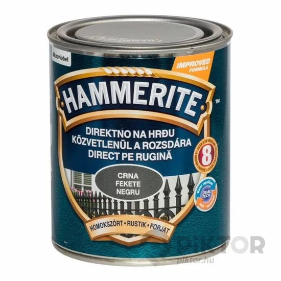 Hammerite fémfesték homokszórt fekete 0,75L