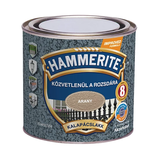 Hammerite fémfesték kalapácslakk arany 0,75L
