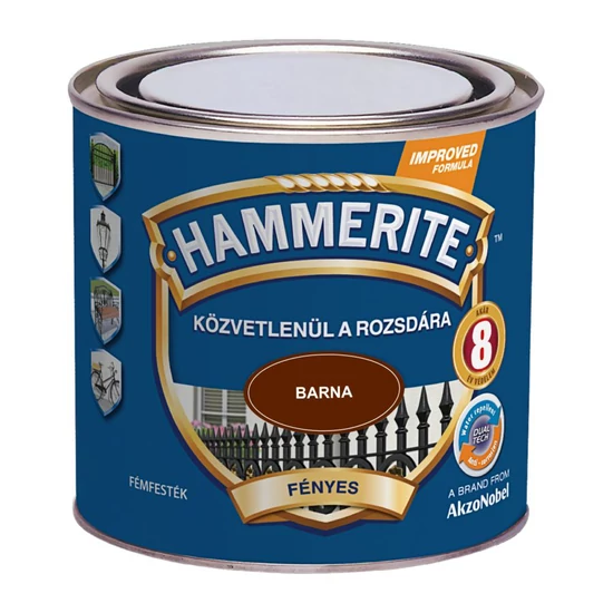 Hammerite fémfesték fényes sötétbarna 2,5L