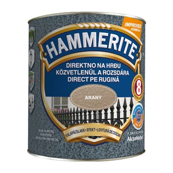 Hammerite fémfesték kalapácslakk arany 2,5L