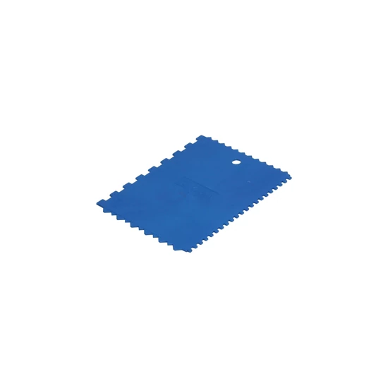 KUBALA Univerzális műanyag fogazott spatulya 175x130mm
