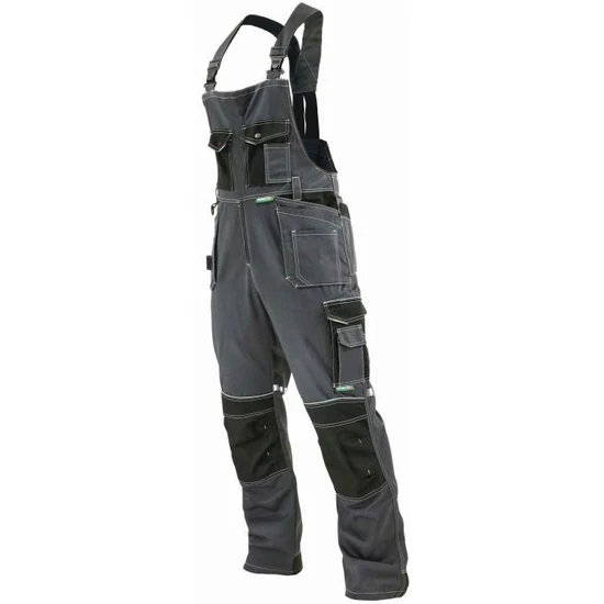 Stalco Premium Allround line Grey kantáros munkanadrág (kertész) szürke-fekete XL