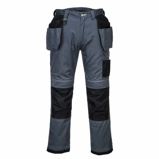 Portwest Holster Work lengőzsebes munkanadrág T602 szürke/fekete 30