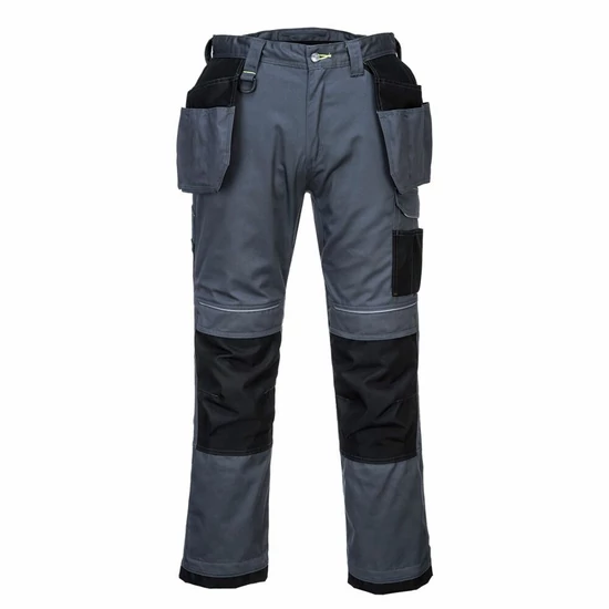 Portwest Holster Work lengőzsebes munkanadrág T602 szürke/fekete 34