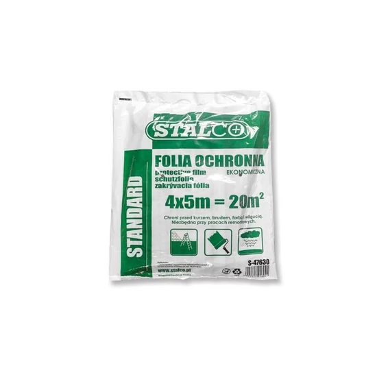 Stalco takarófólia HPDE vékony 60g/m2 4x5m