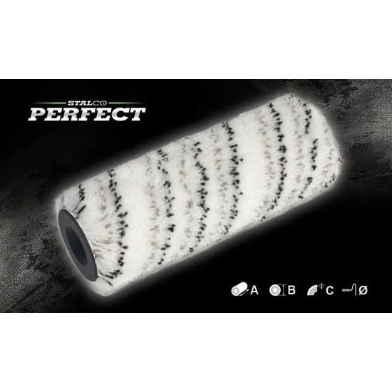 Stalco Perfect  univerzális festőhenger ezüstfekete 18cmx8mm