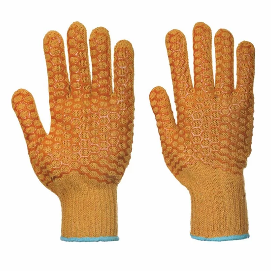 Portwest cikkcakkos kesztyű A130 narancs M