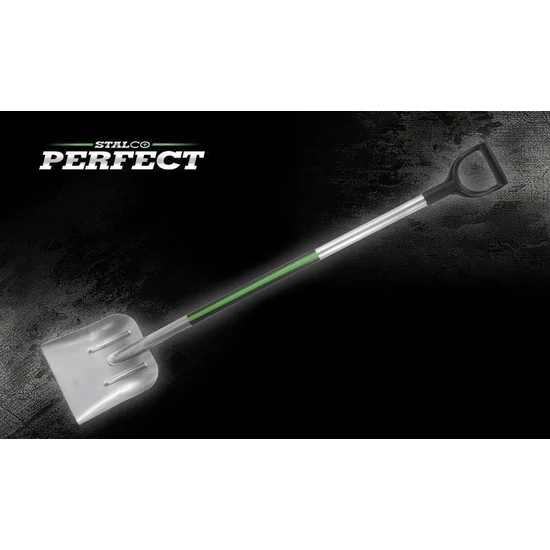 Stalco Perfect Acél homok lapát fém nyéllel 2K markolattal