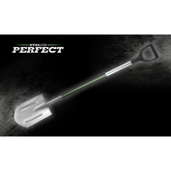 Stalco Perfect Acél hegyes ásó fém nyéllel 2K markolattal
