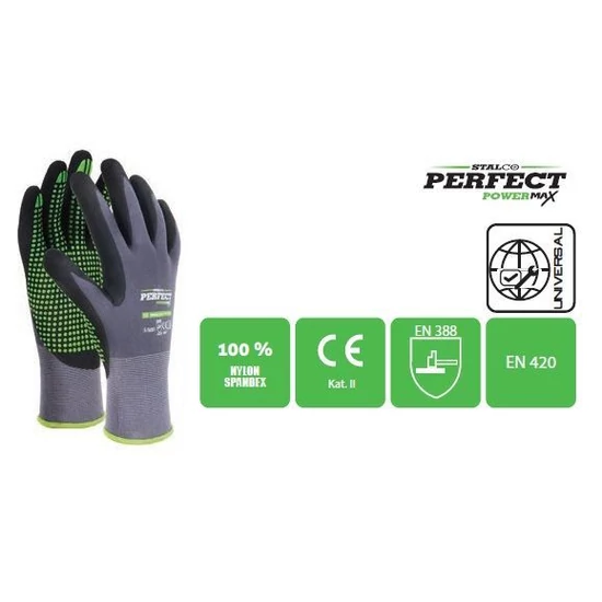 Stalco Perfect Powermax nitril munkavédelmi kesztyű 11