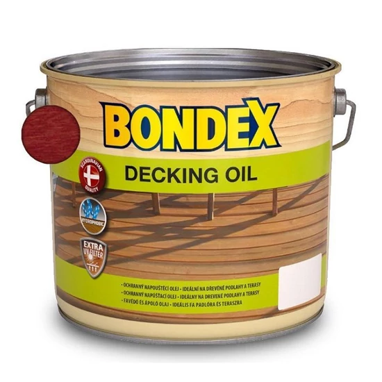 BONDEX DECKING OIL 668 favédő-és ápolóolaj vörös mahagóni 2,5L