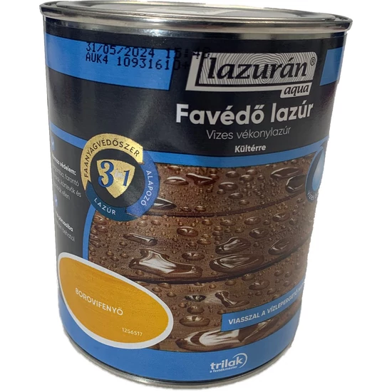 Trilak Lazurán aqua favédő lazúr 3in1 borovi fenyő 0,75L