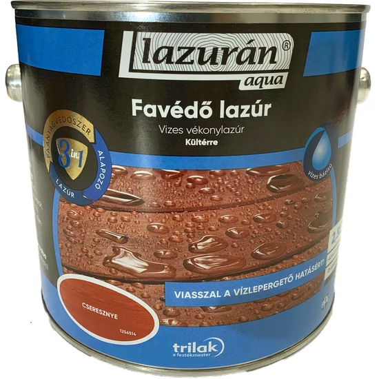 Trilak Lazurán aqua favédő lazúr 3in1 cseresznye 2,5L