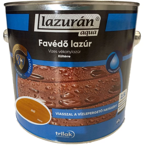 Trilak Lazurán aqua favédő lazúr 3in1 dió 2,5L