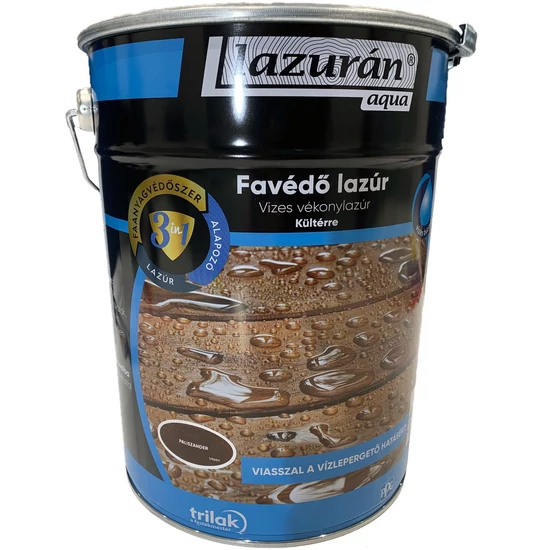 Trilak Lazurán aqua favédő lazúr 3in1 paliszander 9L