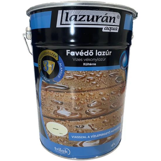 Trilak Lazurán aqua favédő lazúr 3in1 színtelen 9L