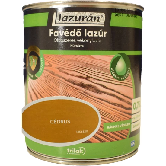 Trilak Lazurán oldószeres favédő lazúr 3in1 cédrus 0,75L