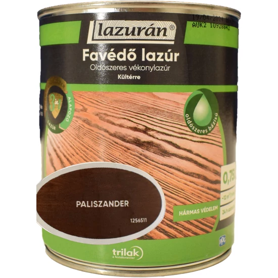 Trilak Lazurán oldószeres favédő lazúr 3in1 paliszander 0,75L