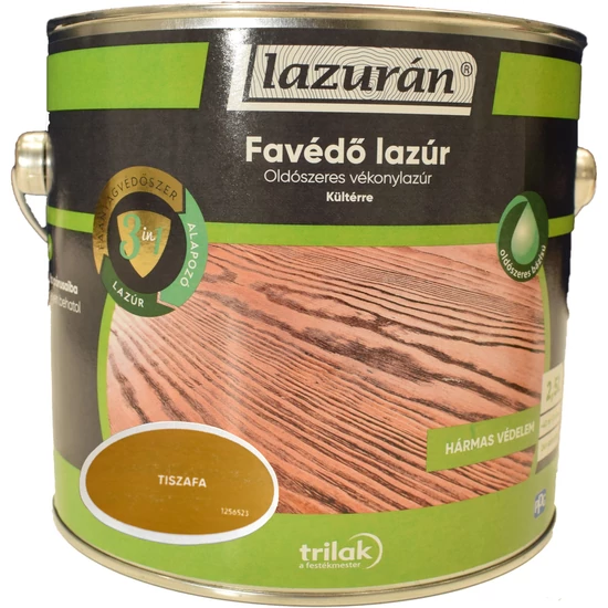 Trilak Lazurán oldószeres favédő lazúr 3in1 tiszafa 2,5L