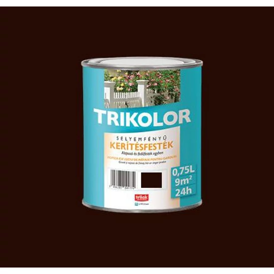 Trilak Trikolor sf. kerítésfesték csokoládé barna 0,75L
