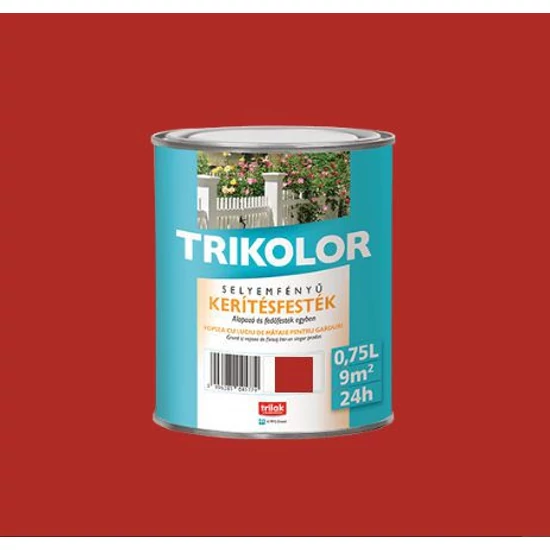 Trilak Trikolor sf. kerítésfesték angol vörös 0,75L