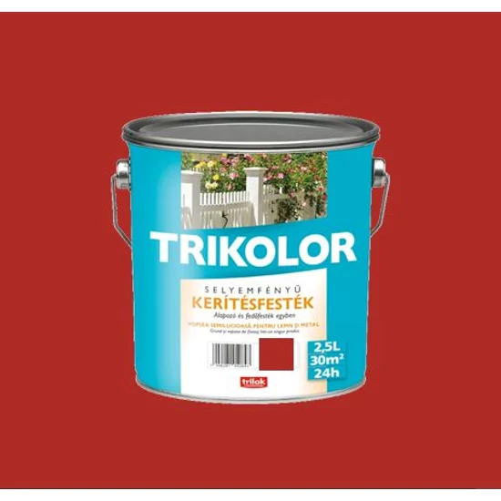 Trilak Trikolor sf. kerítésfesték angol vörös 2,5L
