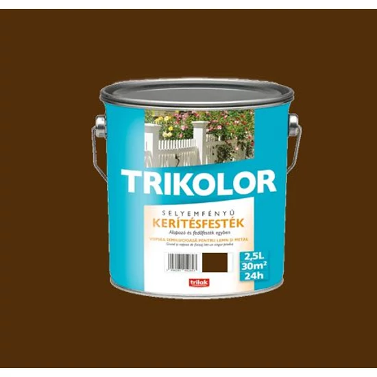 Trilak Trikolor sf. kerítésfesték gesztenyebarna 2,5L