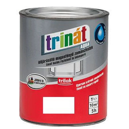 Trilak Trinát aqua időjárásálló mf. zománcfesték fehér 1L