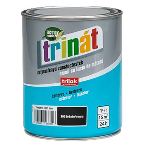 Trilak Trinát sf. zománcfesték 300 fekete 1L