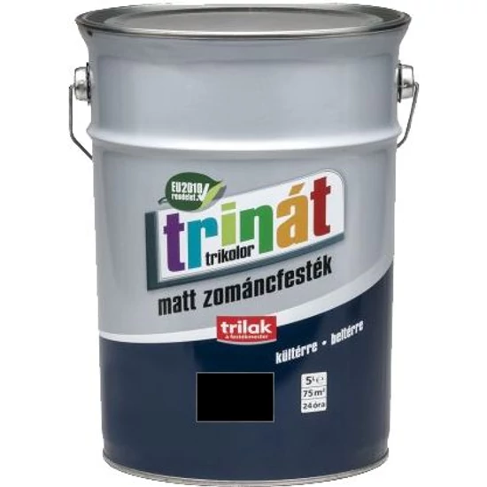 Trilak Trinát matt zománcfesték 300 fekete 5L