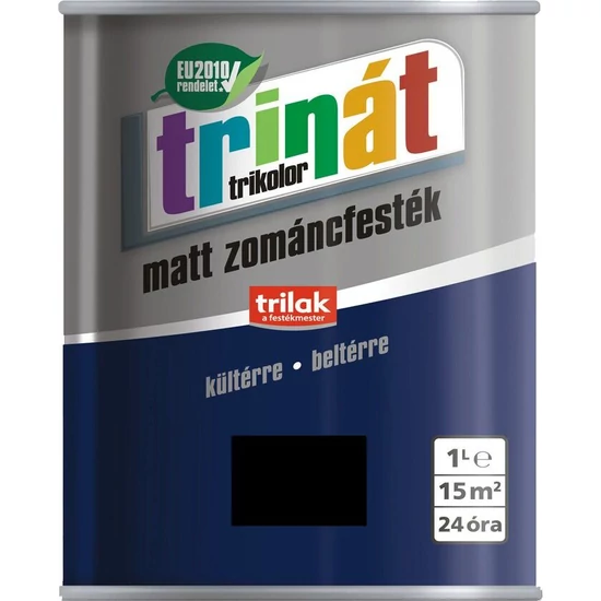Trilak Trinát matt zománcfesték 300 fekete 1L