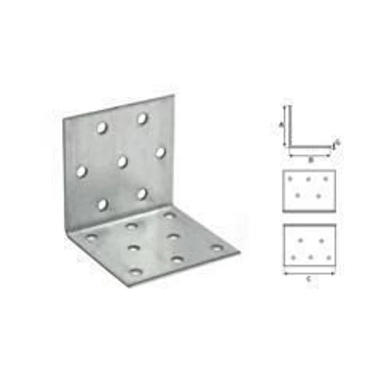 Stalco perforált szegletvas 2mm/40x40x40mm