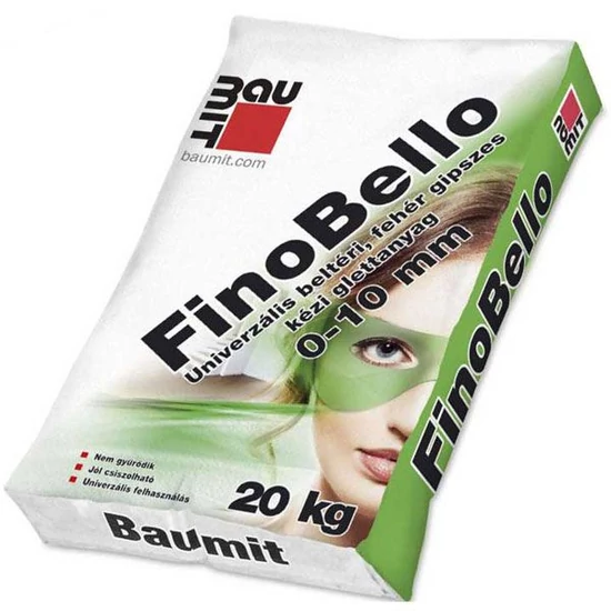 Baumit FinoBello beltéri glett 0-10mm 20kg 54zsák/raklap