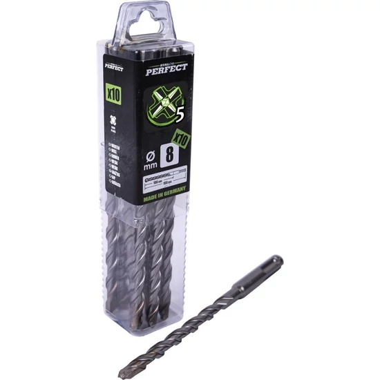 Stalco Perfect SDS-PLUS X5 vasbetonfúró X-PACK 6,0x160mm 10 db