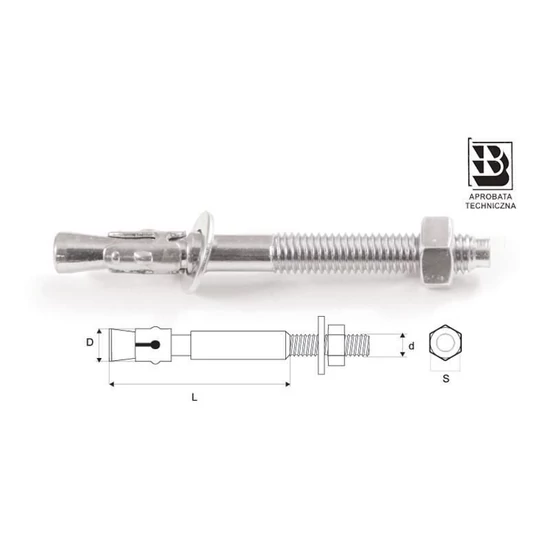 Stalco alapcsavar 10x120mm 50db/doboz