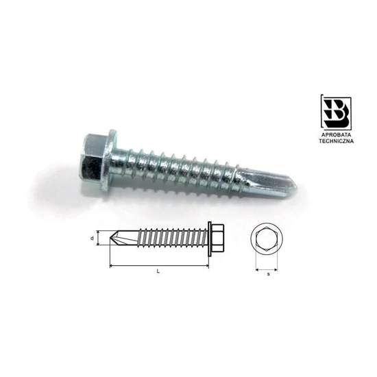 Stalco hatlapfejű önmetsző lemezcsavar 4,8x16mm 500db/csomag