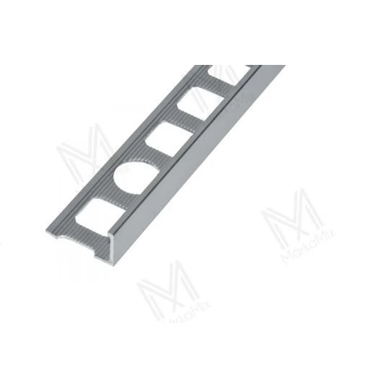 Salag aluminium élvédő L profil 8mm eloxált ezüst 2,5m